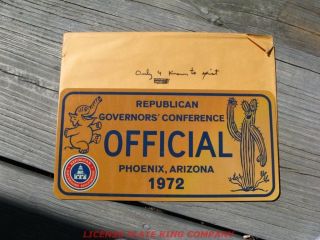 1972 72 Arizona Az Governor 