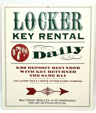 Authentic Walt Disney World Locker Key Rental Daily Magic Kingdom Rare