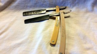 (2) Two Vintage Union Cutlery Co Straight Razors “spike”