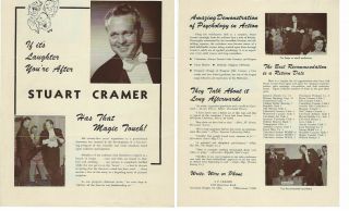 Stuart Cramer - 3 Different One Sheet Brochures - Letterhead Note On Their Use - P2