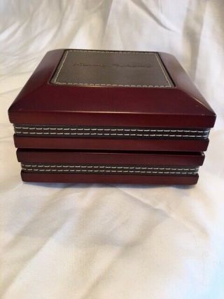 Tommy Bahama Folding Cigar Ashtray Box W/stainless Steel Cutter Missing Punch