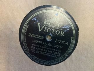 Abbott And Costello Laugh,  Laugh Laugh 78 Rpm Record Vg