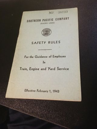 Southern Pacific Railroad Rule Book (1943)