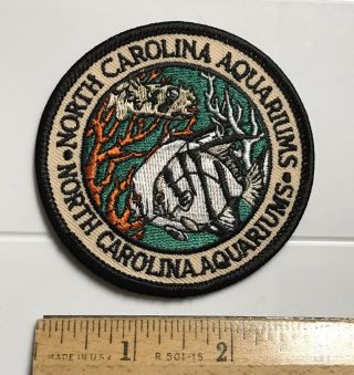 North Carolina Aquariums Nc Aquarium Souvenir Round Embroidered Patch