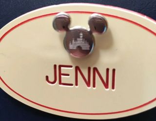Disneyland Cast Member Name Badge “Jenny” Rare Spirit Of Disney Cast Member Pin 2