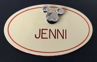 Disneyland Cast Member Name Badge “Jenny” Rare Spirit Of Disney Cast Member Pin 4