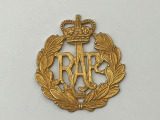 Raf British Royal Air Force Ww1 Ww2 Cap Badge No Pin (missing Pin) C4