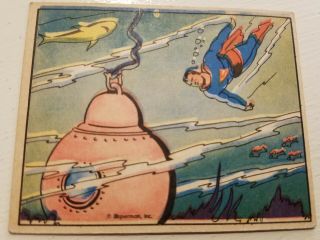 Superman 1940 Gum Card 50 At The Bottom Of The Sea