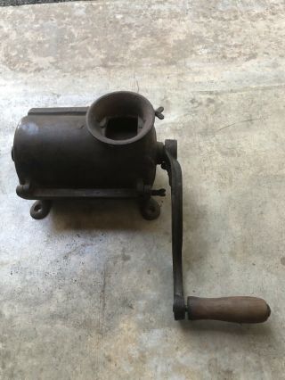 VINTAGE ANTIQUE CAST IRON GRINDER MILL COFFEE GRAIN SEED SPICES FRUITS 8