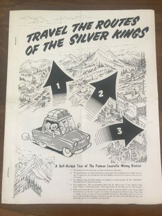 Vintage Brochure Travel The Routes Of The Silver Kings Leadville Mining District