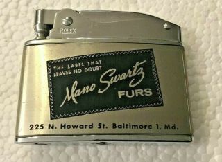 Vintage Rolex Lighter - Mano Swartz Furs Baltimore Maryland