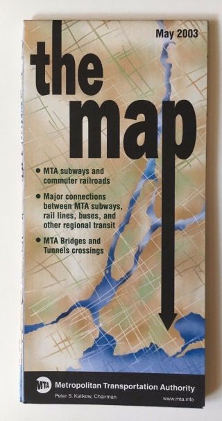 Vintage May 2003 York Nyc Subway Map Mta Metro North Lirr