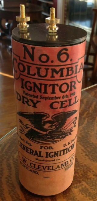 Antique Refillable 6 Columbia Dry Cell Battery Telephone,  Radio,  Lantern
