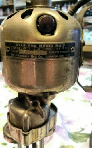 Vintage Magic Maid Star Rite Model A Mixer With Stand Great Rare Fitzgeral
