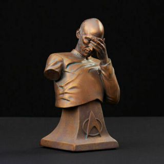 Star Trek Tng Captain Picard Facepalm Bust Statue Bronze Resin Edition