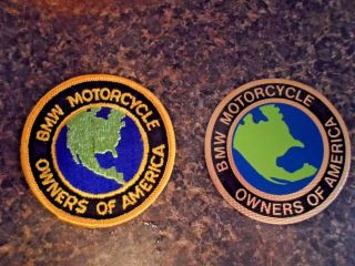 Patch & Decal Bmw Motorcycle Owners Of America Round 3 " Vtg Black Gold