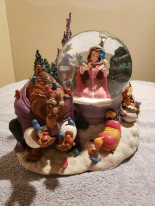 Beauty And The Beast Winter Belle And Beast Musical Snow Globe