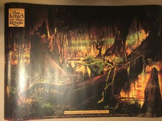 Lord Of The Rings 1979 Bakshi Film Movie Poster Gollum Frodo Sam 22x31 Rare Lotr