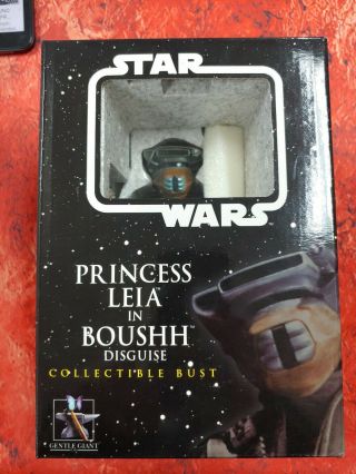 Princess Leia Boushh Disguise Collectible Bust Star Wars Gentle Giant Mib Mip 2