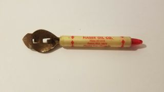 Vintage Mobil Naser Oil Co.  Powers Michigan Advertising Can Bottle Opener