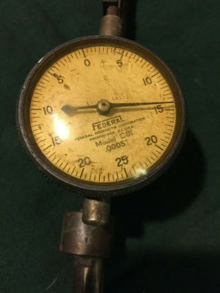 Vtg Federal Products Corps.  Model C81.  0005” Usa,  Gauge & Pipe,  Steampunk