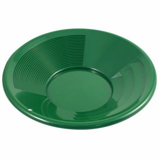 Green 14 Inch Gold Mining Pan For Gold Prospecting 2 Riffle Types