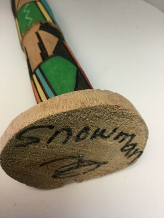 SNOWMAN Native American Shalako Kachina Doll Signed By The Artist 6 5
