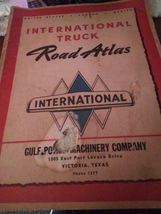 Vintage International Truck 1946? Rand Mcnally Road Atlas Advertisement