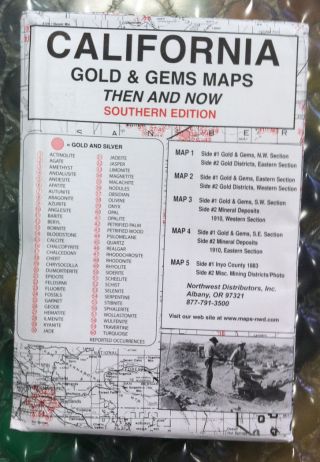 Southern California Gold & Gems Maps Then And Now Locate Minerals Fossils