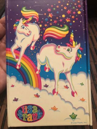 Vintage Tri - Fold Lisa Frank Stickerbook/address Book/diary/ Markie Unicorn