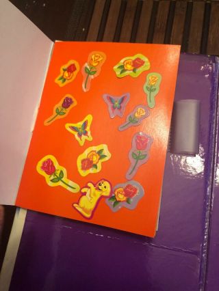 Vintage Tri - Fold Lisa Frank Stickerbook/Address Book/Diary/ Markie Unicorn 5
