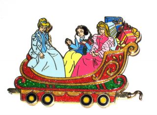 Le 100 Disney Pin✿princess Christmas Holiday Train Presents Gifts Sleigh Ride Le