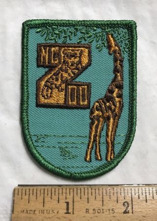 Nc Zoo North Carolina Giraffe Africa Exhibit Logo Embroidered Souvenir Patch