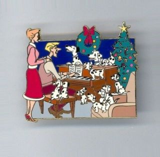 Disney 101 Dalmatians Home For The Holidays Roger Anita Pongo Puppy Dogs Pin Ap