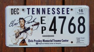 Tennessee Elvis Presley License Plate Memphis Ep4768