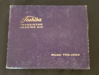 Rare,  Vintage Toshiba Model Tha - 1004 Transistor Hearing Aid
