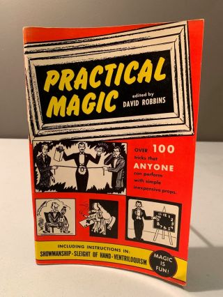 Practical Magic David Robbins 1953 Book Magician Ventriloquism Ventriloquist
