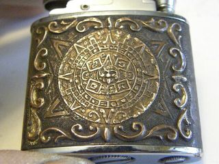 Vintage Aztec Mayan Sun God Copper Wrap Ramson Lighter - Very Hard To Find