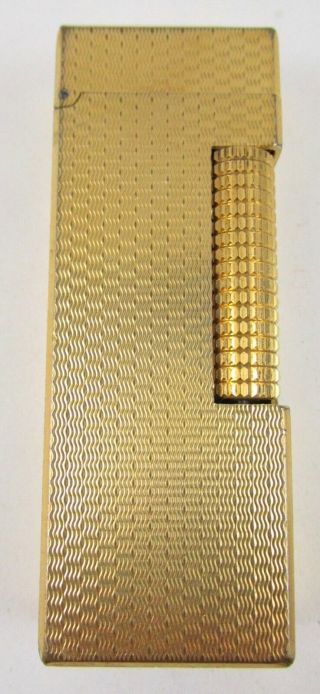 Vintage Dunhill Rollagas Lighter Made In Switzerland - Gold Plated
