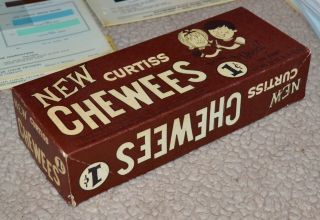 Vtg 1960s Curtiss Chewees Candy Box 1 Cent 120 Count