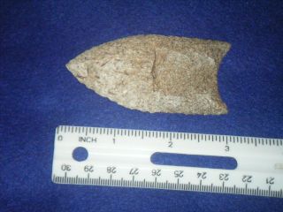3 In.  Authentic Arrowhead,  Paleo Clovis Fluted Channel From Georgia
