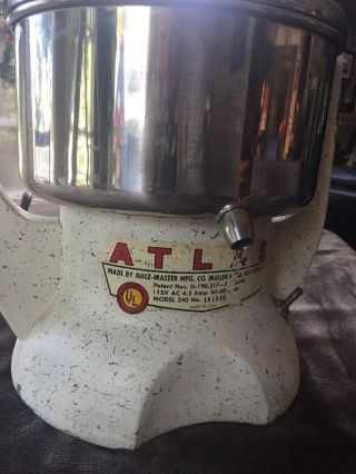 Atlas Juice - Master Fruit Juicer Mid Century Kitchen Appliance Retro Juicerator