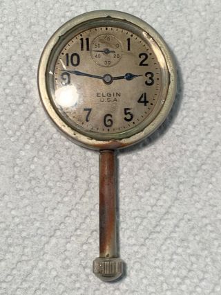 Vintage Elgin Car Long Stem Clock Pocket Watch -