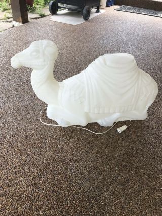 Vintage General Foam Christmas Nativity Camel Blow Mold White Pearl 27”
