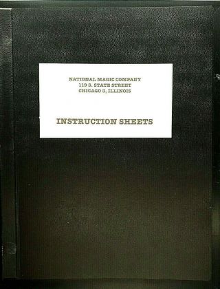 Vintage & Rare Magic Instructions From National Magic Company