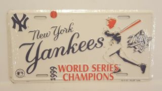 (not Perfect) 1999 York Yankees Champs Vintage Metal Auto Tag License Plate