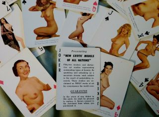 Vintage ' MODELS of ALL NATIONS ' ; PIN - UP ART DECK of 52 CARDS by Frederic Ent. 8