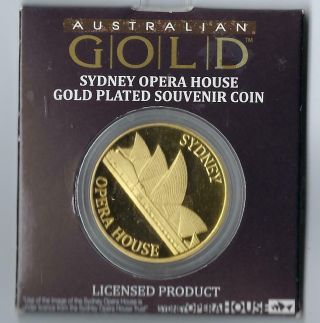 Australian 24k Gold Plated Sydney Opera House Souvenir Coin