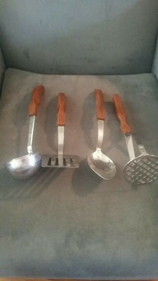 Vintage 4 - Piece Cutco Serving Set 12 14 15 16 Masher Spatula Spoon Ladle