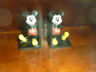 Walt Disney Mickey Mouse Classic Figurine Bookends Statue Set;